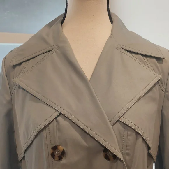 Laundry By Shelli Segal Double-Breasted Trench Coat - Taupe - Picture 2 of 15